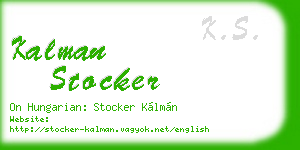 kalman stocker business card